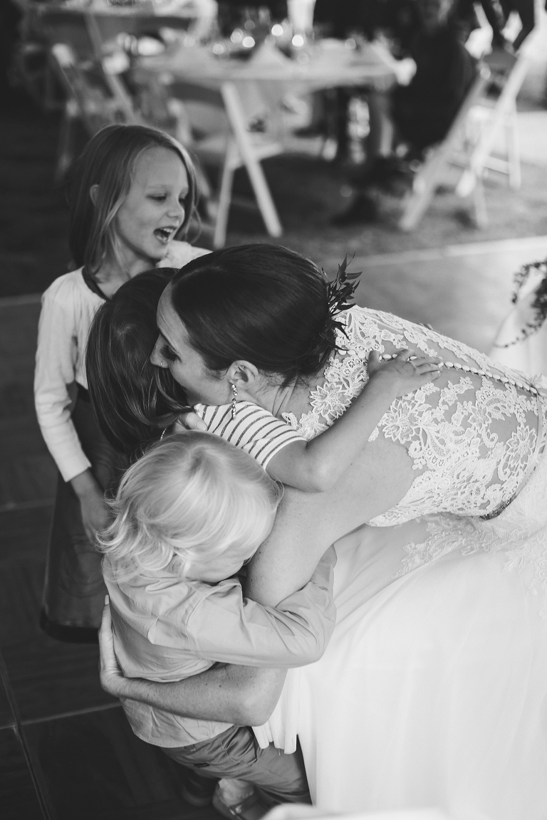 Bride with kids
