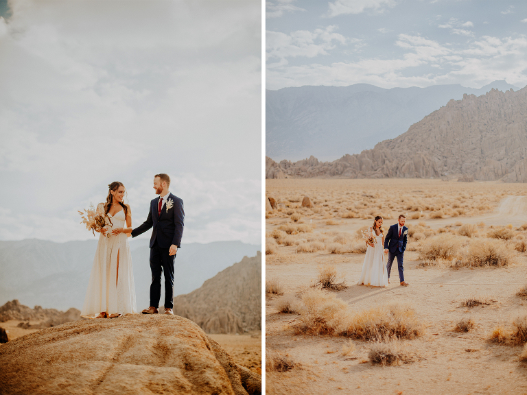 Paul and Kristi share a First Look in Alabama Hills.